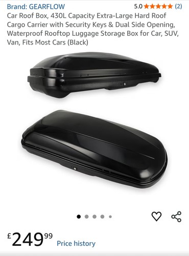 430l car roof box - box, extra