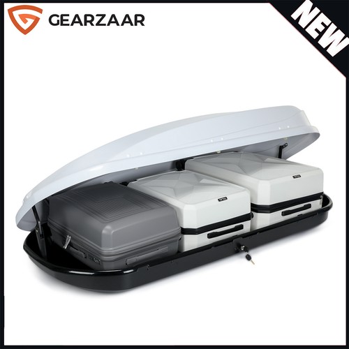 400l roof box gloss white - box, dual